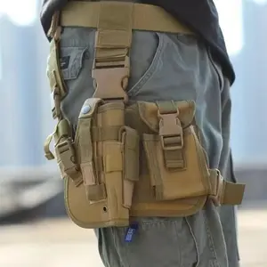 Adjustable Fixed Waterproof Universal Leg Holster, Tactical Leg, Pistol Pouch, Magazine, Durable Nylon Construction, Buckle Closure, Comfortable Desig