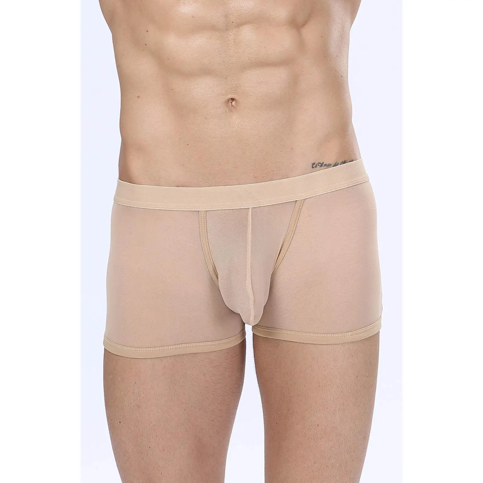 Manview Mens Sheer Net Boxer Lowrise Pouch Underwear