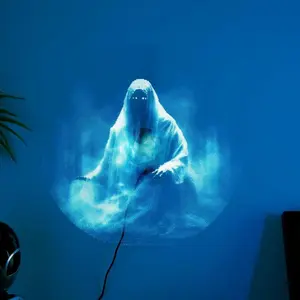 3D Hologram Fan, Led Holographic Fan, 16 INCH Hologram Fan Projector, Modern Wall Project, Picture Video Balck Project, For Gaming Roon Bedroom Living Room Home Decor, Best Gift For Birthday Halloween Christmas. Portable WiFi 3D Fan Projector Audio Lights