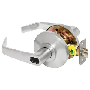 BEST 7KC Series Grade 2 Classroom Cylindrical Lockset, 15 Lever, SFIC Housing Less Core, Satin Chrome Finish, Non-Handed, 2-3/4" Backset, ASA Strike