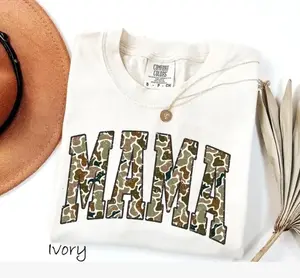 [Today Deal] Vintage Camo Hunting Mama Shirt-Sweatshirt-Hoodie, Mother's Day Gift Shirt, Camouflage Mama Shirt for Mom, Gift for Mom Mama Wife