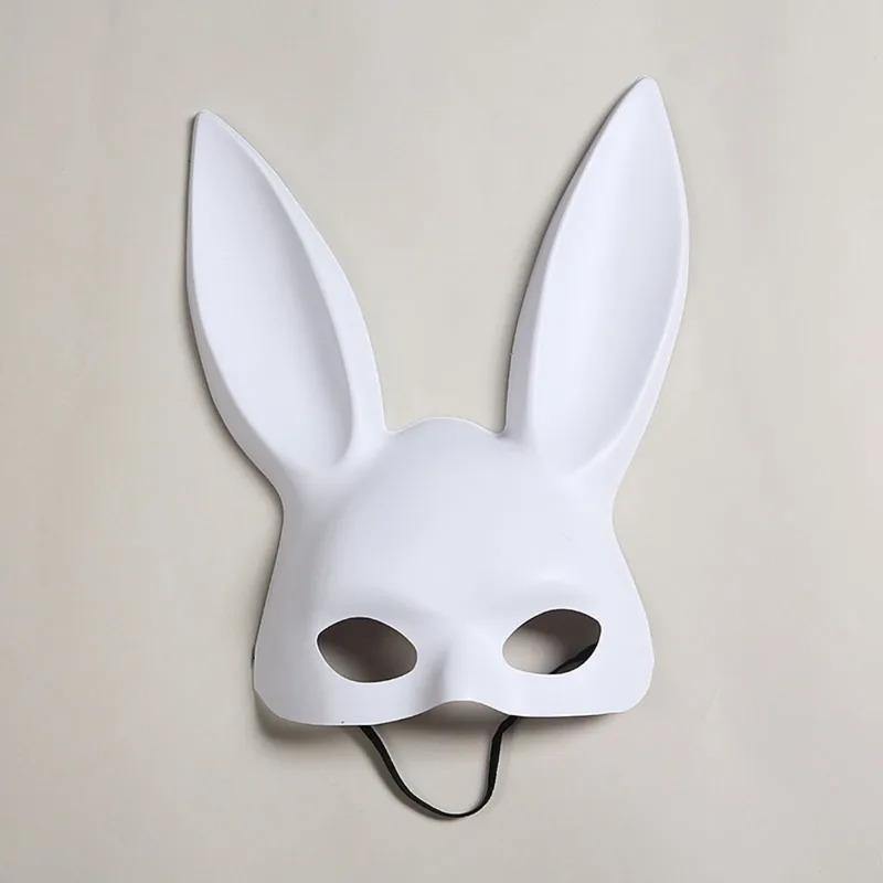 Anime Bunny Mask for Women Girls with Ears and Princess Rabbit Headband Perfect for Masquerade Parties Cosplay Costume Props 26*35cm