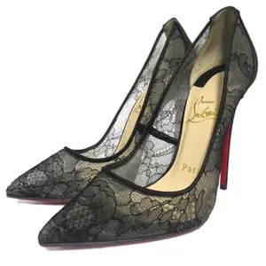 Pre-owned christian louboutin Satin Small Leather Goods Lace Pumps