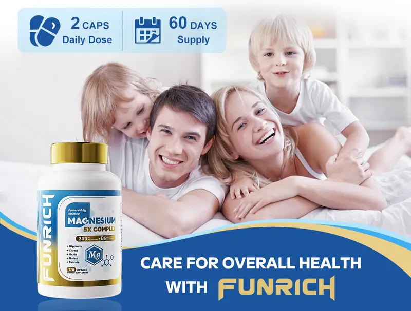 Product Introduction of FUNRICH Move & Relax Bundle with Advanced Joint Support &ndash; Glucosamine Complex & 5 Magnesium Types &ndash; Mobility, Comfort & Relaxation 8