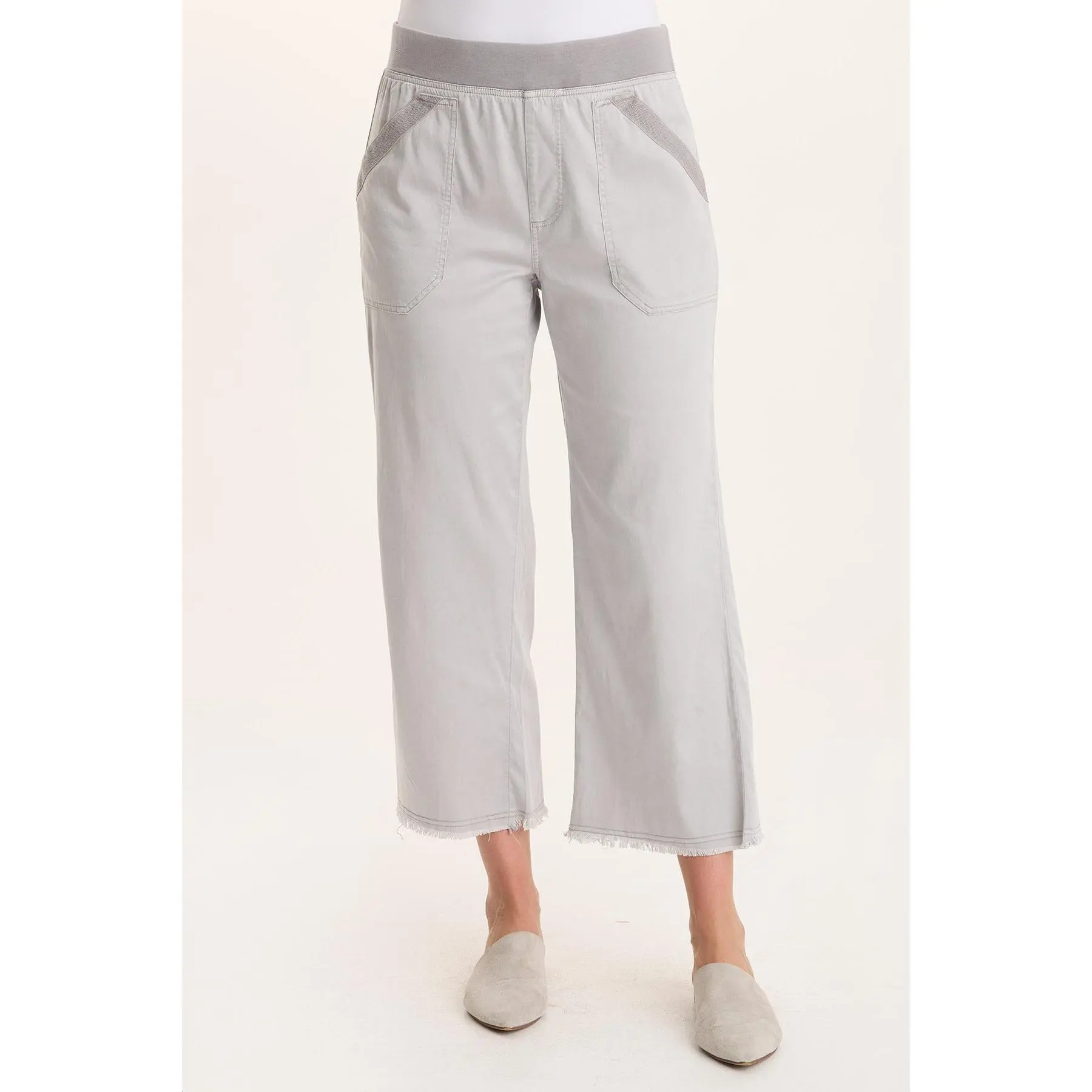 Daga Tencel Flared Leg Pull-On Crop Pant