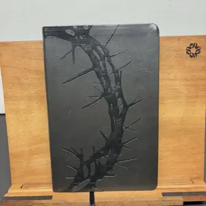 KJV Bible – Charcoal Leather, Red Letter, Full-Color Maps