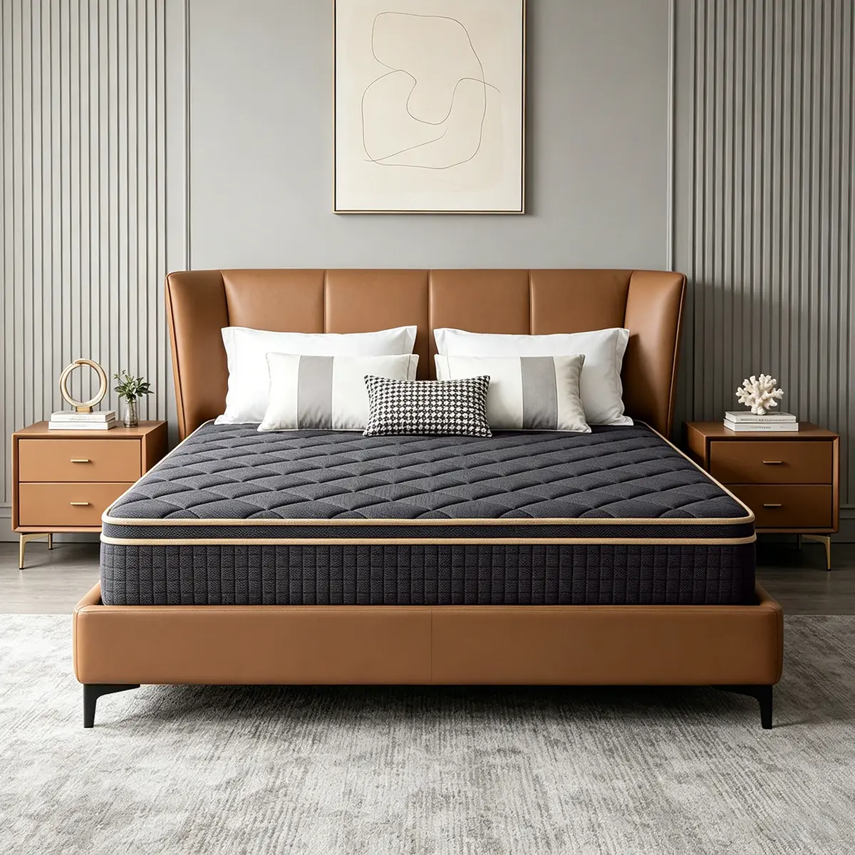 4/10/12/14 in Twin, Full, Queen, King Sizes Medium Firm Hybrid Memory Foam Mattress, Lumbar Support, Ergonomic Design, for Home Rooms, Hotels, Boxed Furniture Gift, Memory Foam Mattresses, Queen Size Mattress