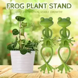 Cute Froggy Plant Support Clips - Decorative Vine and Stem Organizers, Quirky Aesthetic Garden Accessories for Climbing Potted Houseplants’ Upright Growth