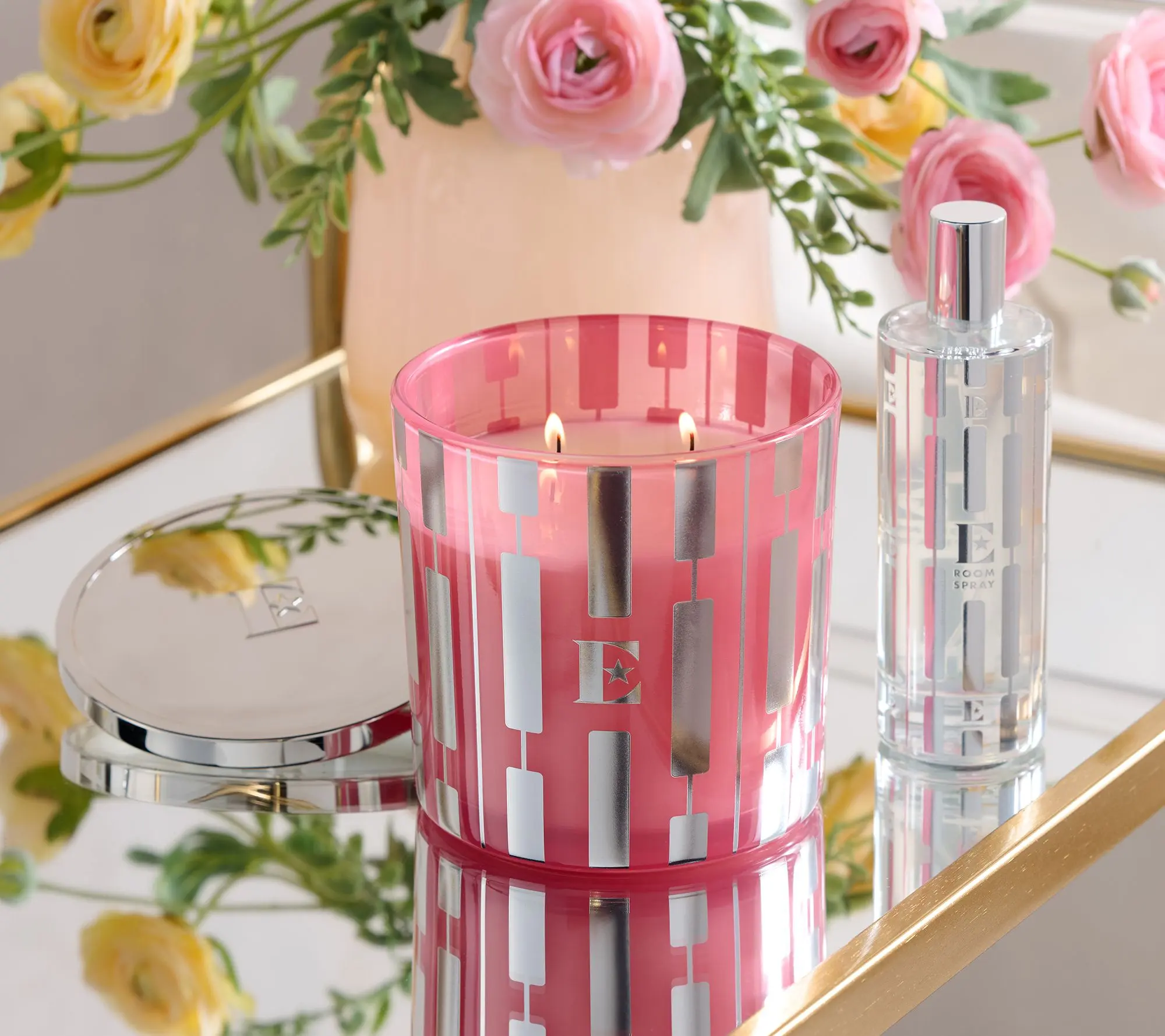 Elton John by Slatkin + Co. S/2 22oz Candle and 4oz Spray Strawberry Jam Elton John by Slatkin + Co. S/2 22oz Candle and 4oz Spray Strawberry Jam