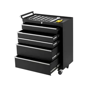6-Drawer Rolling Tool Chest with Locking System, Portable Tool Storage Cabinet with Wheels and Drawer Liners, Mobile Toolbox Organizer for Garage, Workshop, and Professional Use
