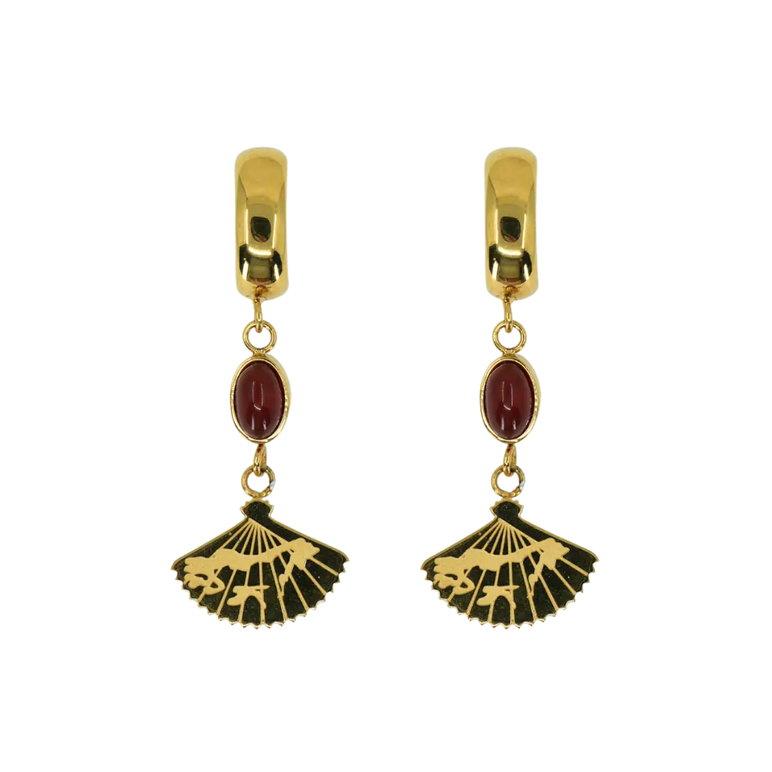 Lucky Ancient Fan Earring