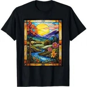 Stained Glass Style Shenandoah Valley T-Shirt