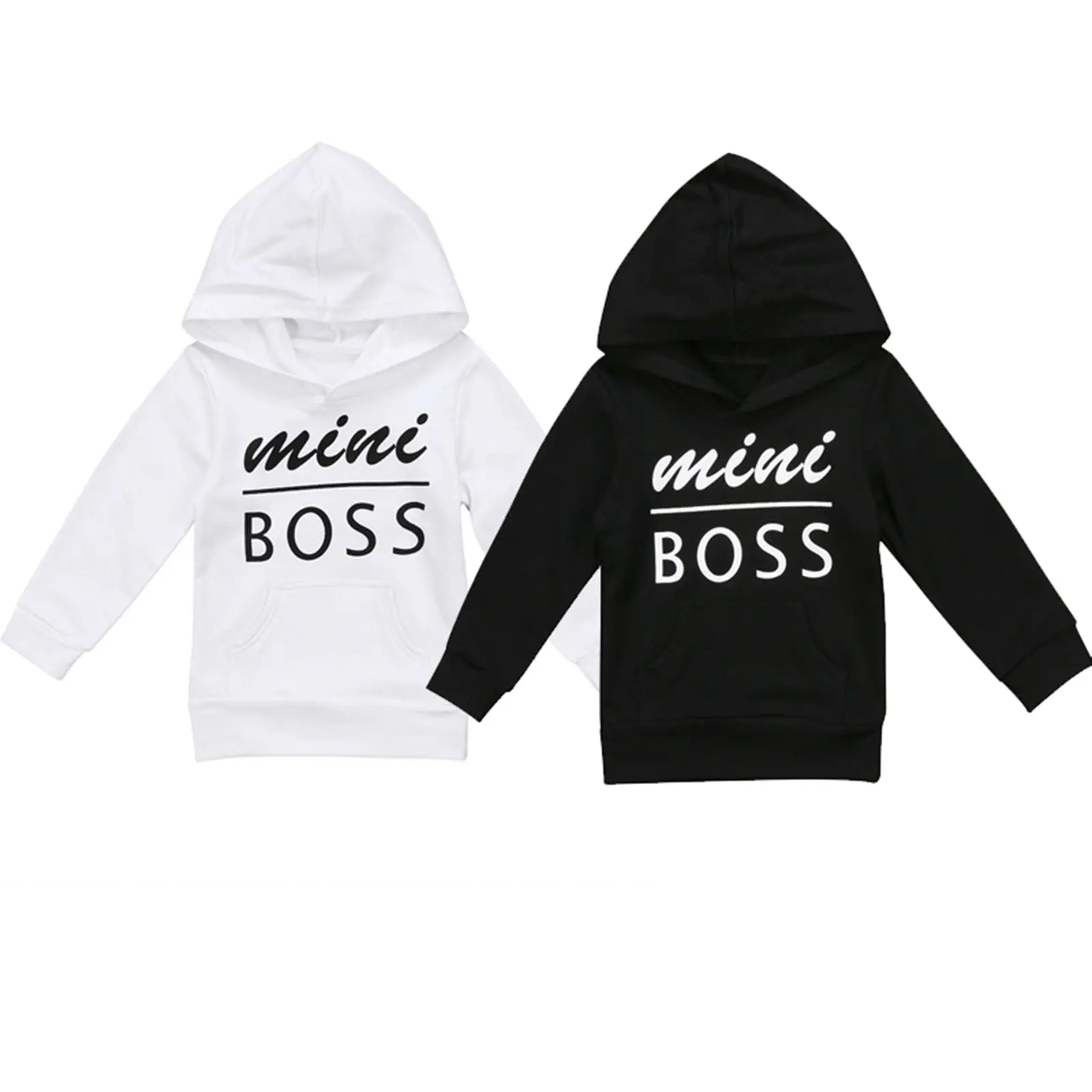 Ma&Baby Toddler Baby Boys Girls Hoodie Sweatshirt Letter Print Pullover Long Sleeve Tee Fall Winter Clothes