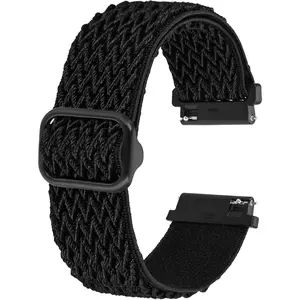 Stretchy Nylon Watch Band, Adjustable Buckle Loop Bands, Quick Release, Elastic Braided Nylon Strap 16mm 18mm 19mm 20mm 22mm
