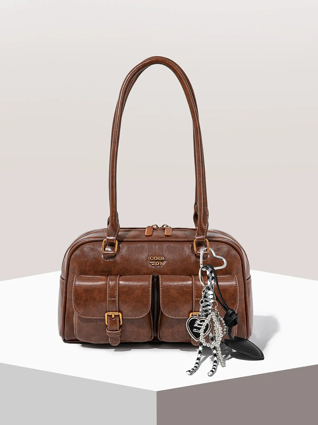 Brown + Heart Pendant