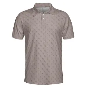 Vintage Tees and Tunes Golf Polo Graphic Elegant Deer Antler All-Over Print Shirt, Easy Care, Machine Wash Safe, Cool Colors