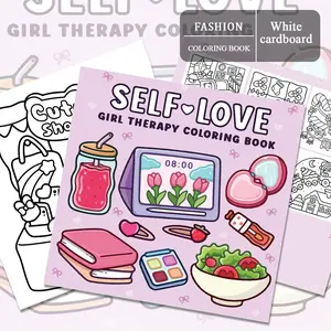 1 Count Self-Love Adult Coloring Book, Inspiring Illustrations, Doodle Book, Paper with Heartwarming Self-Care Details, Perfect for Creativity, Creative Decoration, Relaxation, Leisure, Gifting