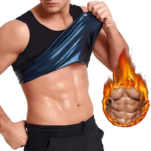 Men Sauna Vest Waist Trainer Heat Trapping Polymer Tank Tops Shapewear Corset Gym Underwear Body Shaper