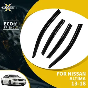 Tape-On Outside Window Visors Sun Rain Guards Vent for Nissan Altima 4-Door Sedan 2013-2018, JDM Mugen Style Mount Wind Deflectors, 4PCS