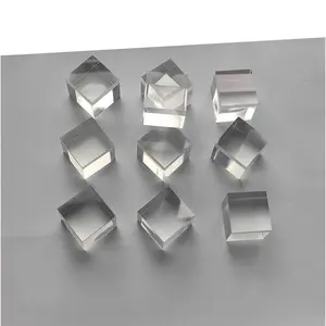 10 Pcs 1" x 1" x 1" Clear Acrylic Square Cubes Blocks - All Sides Polished Plexiglass Plastic Cube Rod Peg