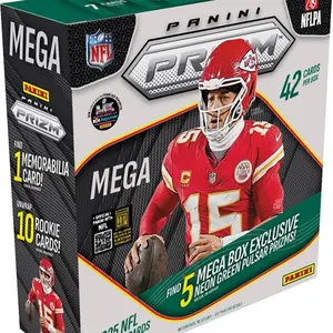 1 PACK OF: Panini NFL Mega Prizm Box - guaranteed mem/auto