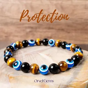 Evil Eye Protection Crystal Bracelet - Perfect for Men, Women, Couples, and Friends | Ideal for Daily Wear