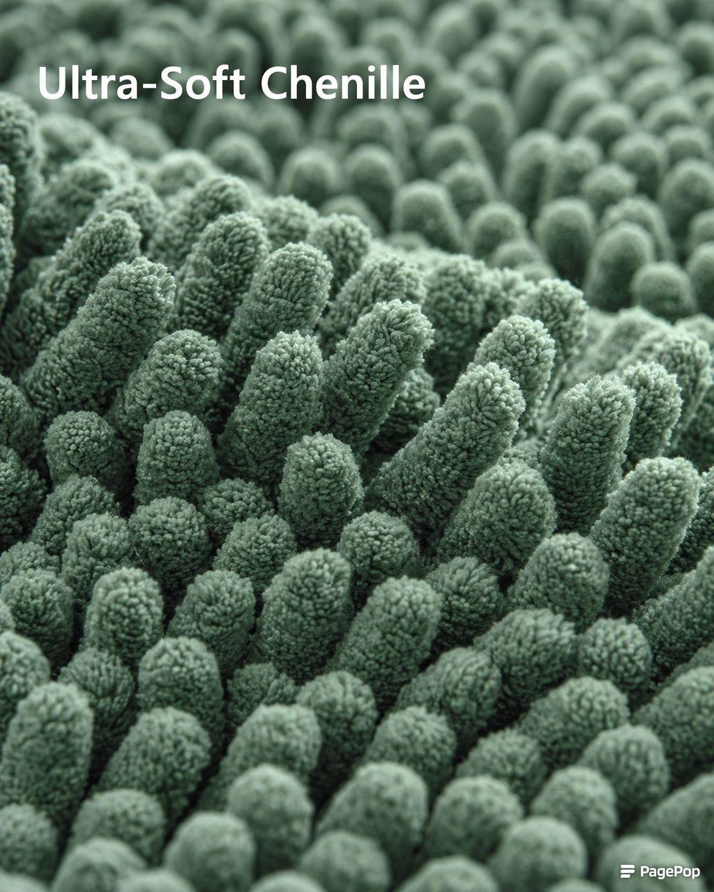 1-Piece Plush Short-Pile Chenille Anti-Slip Grip Rubber Back Mat, Quick-Dry, Stain-Resistant, Easy Clean Rubber Mat for Bathroom Wet Areas & Decor, Easy Clean Bath Mats 1-Piece Plush Short-Pile Chenille Anti-Slip Grip Rubber Back Mat, Quick-Dry, Stain-Resistant, Easy Clean Rubber Mat for Bathroom Wet Areas & Decor, Easy Clean Bath Mats