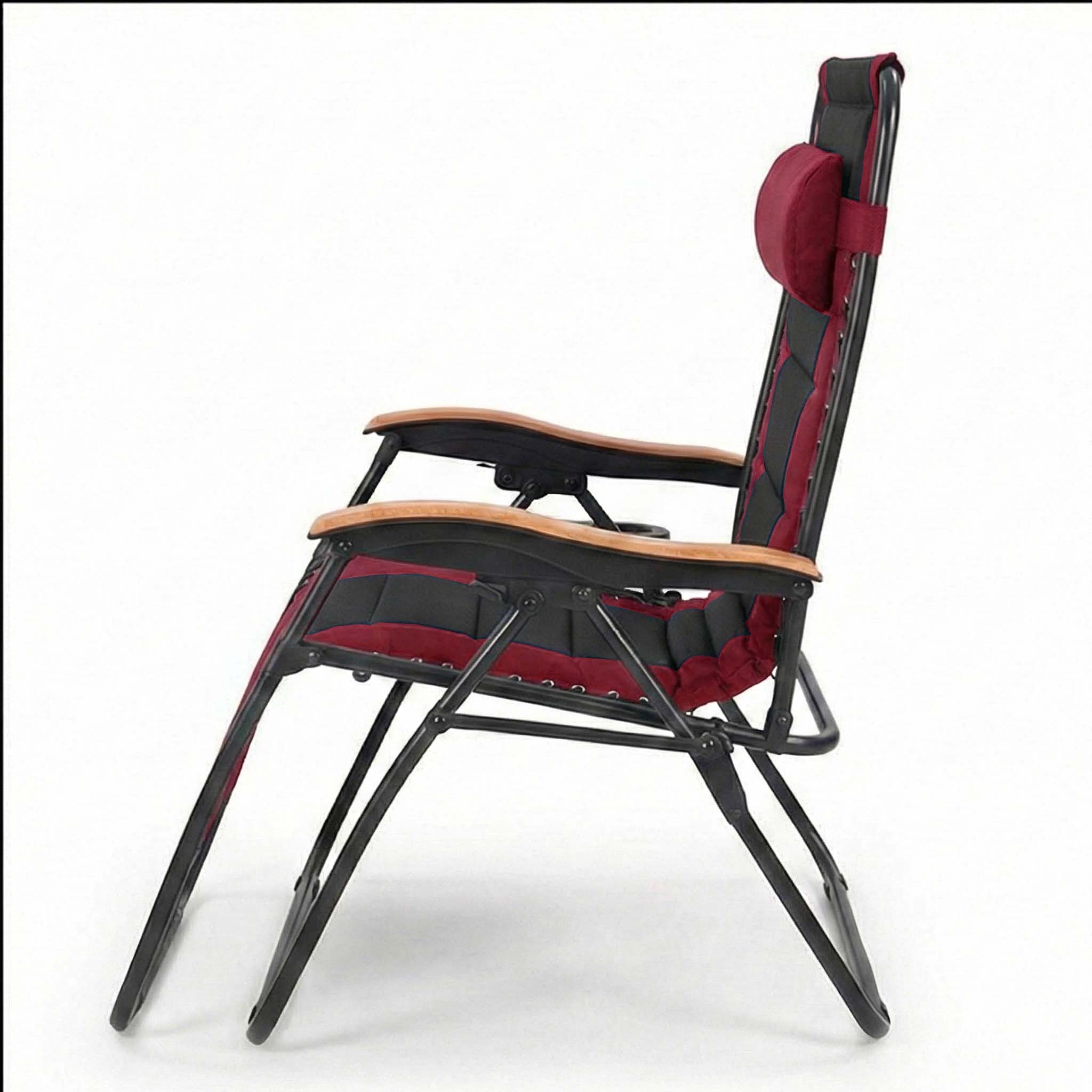 Viral Trending Oversized Padded Zero Gravity Chair | 30" Extra Wide Seat Anti-Gravity Lounger for Big & Tall, Foldable Patio Recliner with Side Cup Holder, Supports 400 LBS for Indoor Outdoor Camping Backyard Porch