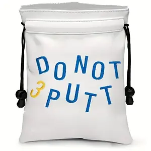 Humorous Golf Valuables Bag, Drawstring Closure, Portable Pouch for Golf Balls, Unisex Accessory, Unique Gift for Golfers