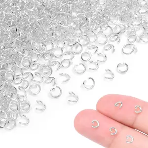 400pcs 5/32" Silver Tiny Jump Rings for Jewelry Making Replacement, Open Jump Ring Metal Jewelry Findings for Bracelets Necklaces Earrings Keychains Connectors Loops Repair Hardware