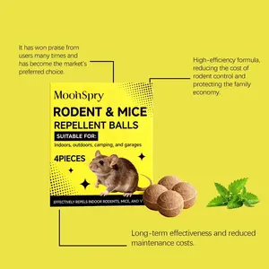 【Free Shipping 】Atindirey Mouse & Rat Repellent Balls, Indoor/Outdoor/Car Engine Protection, Long-Lasting Peppermint Oil Formula, Safe for Pets & Kids, 30-60 Days Effective Mouse Deterrent