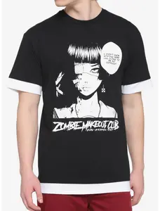 Goth Emo Punk Rave Zombie Makeout Club Staying Dead Twofer T-Shirt XS Unisex