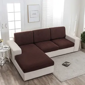 Polyester Jacquard Sofa Cover, Elastic Dustproof Couch Slipcover for Living Room, Soft Skin-Friendly Fabric