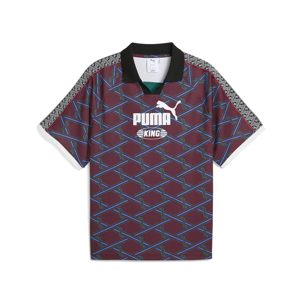 PUMA Mens King Collared Short Sleeve Jersey Casual - Red