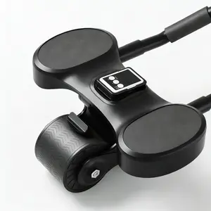 Timed Ab Roller Wheel with Elbow Support | Automatic Rebound & Knee Mat Included | Unisex Core & Abs Workout Equipment