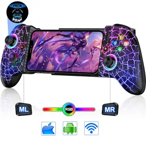 Full-Size Gaming Phone Controller for iPhone 15/16, Android Phone Tablet, Mobile Gamepad with Hall Trigger/Joysticks