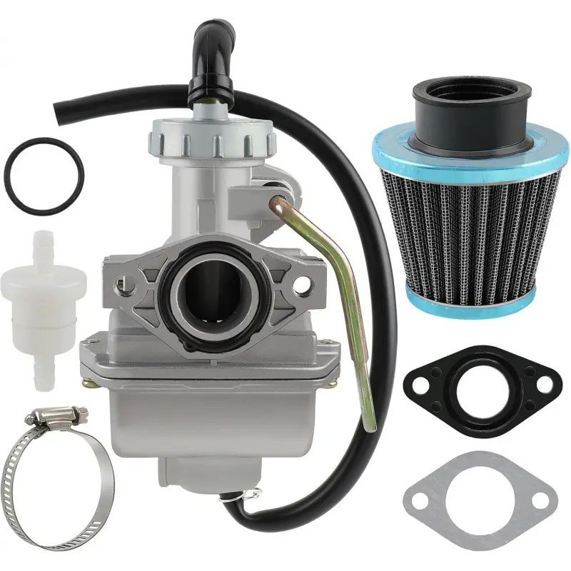 PZ20 Carb Carburetor 49cc 70cc 90cc 100cc 110cc 125cc Coolster NST for Chinese ATV Quad Go kart 4 strokeSUNL TAOTAO JCL for Honda CRF50F XL75 CRF80F XR50R Carb with Gasket Air Filter, Pz20 Series, Includes O-Rings