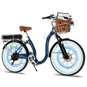 ECLIO C02 Otium 2 City Cruiser Electric Bike |26'' Electric Bike for Adults, Peak 1000W Motor, 48V 16AH Removable Battery, 28MPH & 85Miles City Cruiser Ebike, Step Thru Commuter E-Bike with Aluminum Frame, 7-Speed, Front Basket