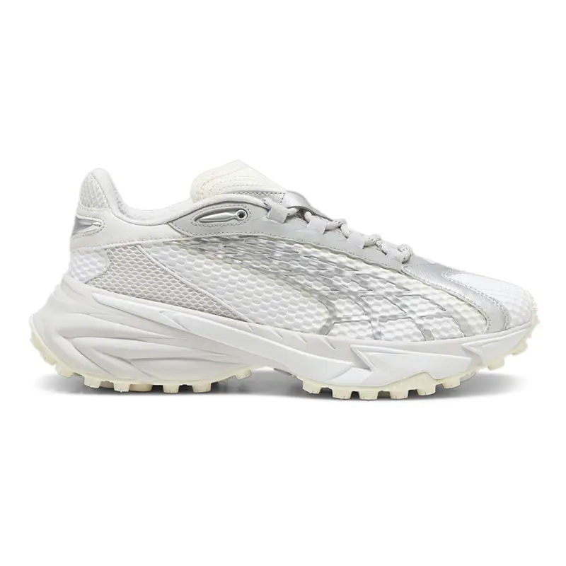 PUMA Mens Spirex Speed Lace Up Running Sneakers Shoes - Grey, Silver