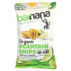 Barnana Organic Plantain Chips, Acapulco Lime, 5 oz (140 g)