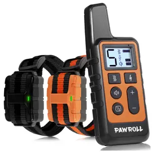 2 In 1 Remote Dog Training Collar Dual Receiver Anti Bark Shock Vibration Collar For Two Dogs