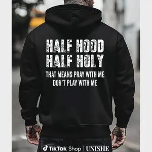 Half Hood Half Holy Pray Hoodie for Men and Women – Casual Perfect Gift Pullover