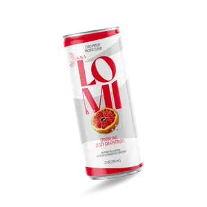 Lomi Zesty Grapefruit Sparkling Kava Beverage - 12 oz. Zero Proof Citrusy Grapefruit & Cardamom Adaptogen Drink 4-Pack