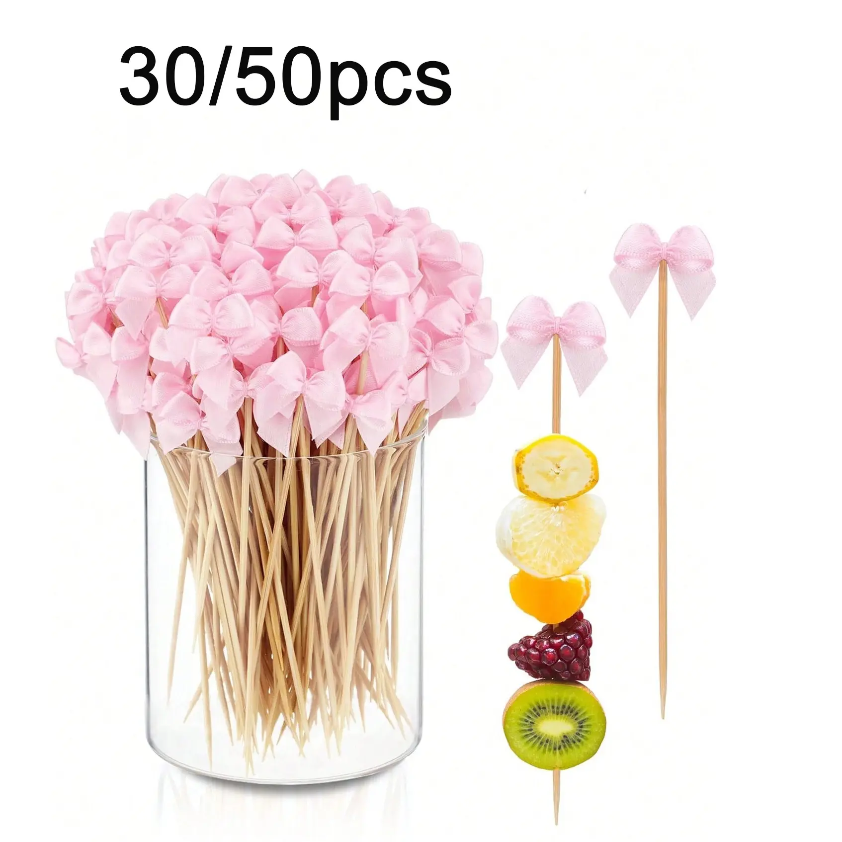 Cute Bamboo Bow Tie Decorative Picks, Wedding Party Decoration, Cupcake Toppers, Cake Topper Decorations, Cake Topper Sticks, Food Garnish, 12cm, Hotel Restaurant Use, Cake Decorating Supplies