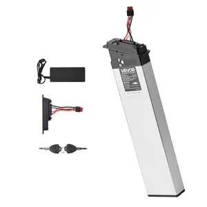 VEVOR Folding Ebike Battery, 48V 10.4Ah Electric Bike Lithium Battery Pack with BMS, 3A Charger, Lock for 1000W E-Bike Motor, Detachable Electric Bicycle Replacement Kit with Handle & Discharge Socket