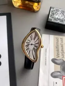 Creative Irregular Shape Watch, Vintage Y2K Design with Quartz Movement, Alloy Case and Mineral Glass, Unique Fashion Accessory