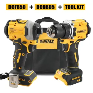 Dewalt XR 18V Brushless Hammer Drill and Impact Driver Combo Kit, Efficient Drilling & Secure Fastening, Long-Lasting POWERSTACK Batteries, Portable TSTAK Case Design for Home Improvement & Building Work