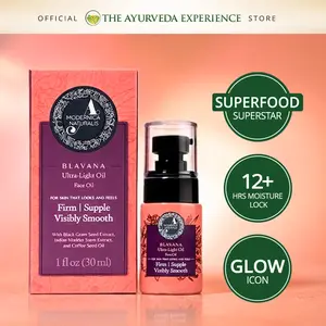 Blavana Ultra-Light Face Oil – Moisturizes, Softens, Firms Dry, Aging, Crepey Skin - Revolutionary Formula with Black Gram – Best Face Oil for Firm, Supple and Smooth Looking Skin – With Clinically Tested Ingredients Niacinamide