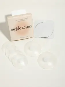 3 Pairs Lifting Silicone Nipple Covers Set, Ultra-Thin Seamless Invisible, Anti-Protrusion, Reusable with Storage Board, Ideal for Spaghetti Straps, Backless & Evening Dresses