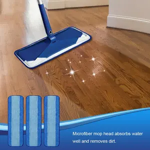 5/8pcs Microfiber Mop Replacement Pads, High Absorbent Cleaning Mats, Easy Install, Suitable for All Floors, Kitchen Bathroom Living Room